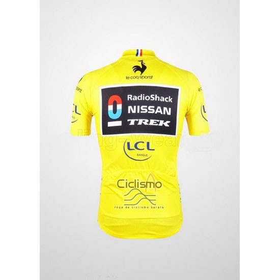 Radioshack Ropa Ciclismo Culotte Corto 2012 Hombre Mangas Cortas Lider AMarillo